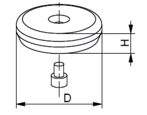 Base, rustfrit stål, nbr, maks. belastning = 800 kg